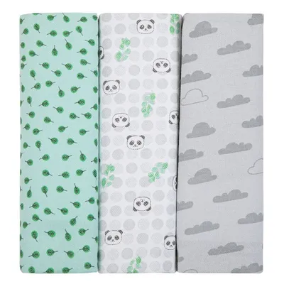 Cueiro Flanelado Papi Composê Estampado 03 Peças