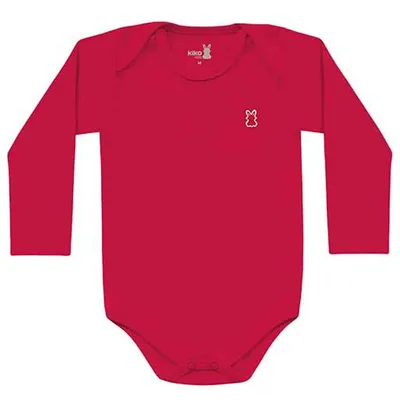 Kit Body Kiko Baby Manga Longa Com 03 Peças Suedine Básico