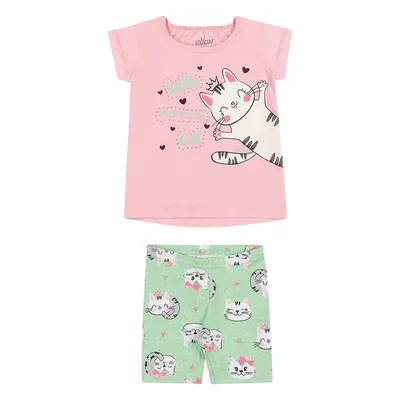 Conjunto Elian Blusa Hello Princess Cat + Short Ciclista Conjunto Elian Blusa Hello Princess Cat + Short Ciclista