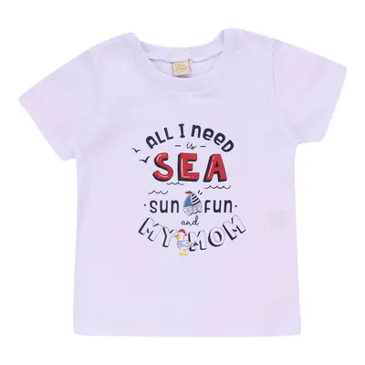 Conjunto Din Don Camiseta Manga Curta Sea + Bermuda Jeans