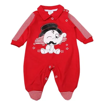 Macacão Longo Sininho Estampa Elefante Menino