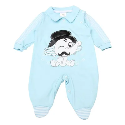 Macacão Longo Sininho Estampa Elefante Menino