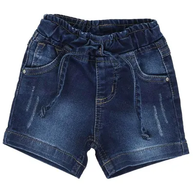 Bermuda Jeans Din Don Com Cordão E Cós Elástico Bermuda Jeans Din Don Com Cordão E Cós Elástico