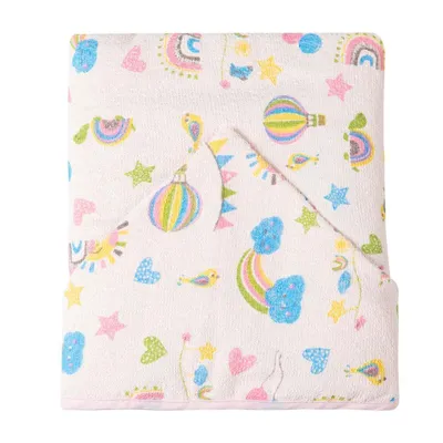 Toalha Felpuda Papi Karinho Capuz Estampa Solzinho Toalha Felpuda Papi Karinho Capuz Estampa Solzinho