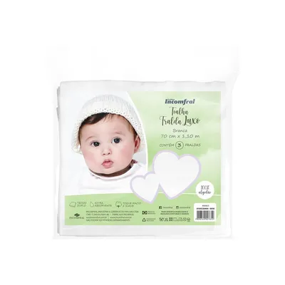 Kit Toalha Fralda Incomfral Luxo  Lisa 03 Peças 70x110 Kit Toalha Fralda Incomfral Luxo  Lisa 03 Peças 70x110