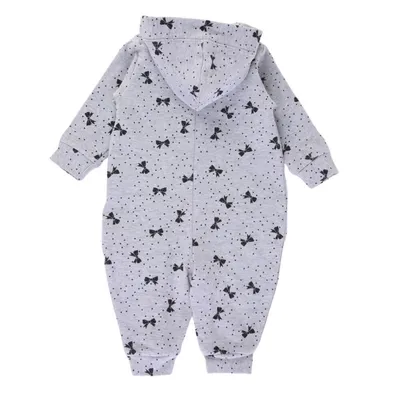 Macacão Longo Le Bhua Estampado Com Capuz Sem Pé