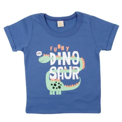 Camiseta Bebê Din Don Estampa Funny Dino