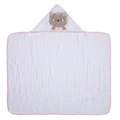 Toalha Soft Capuz De Centro Papi Friends Bordado Gata Toalha Soft Capuz De Centro Papi Friends Bordado Gata