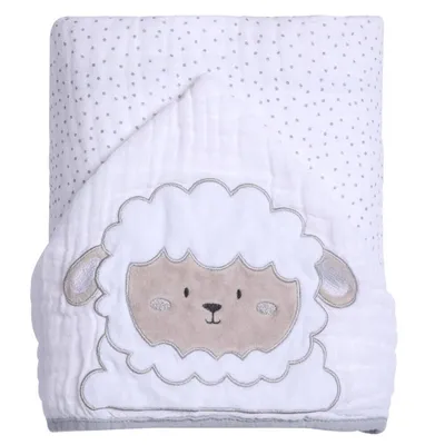 Toalha Soft Capuz De Centro Papi Friends Bordado Ovelha