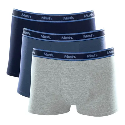 Kit Cueca Boxer Mash Elástico Bordado - 03 Peças Kit Cueca Boxer Mash Elástico Bordado - 03 Peças
