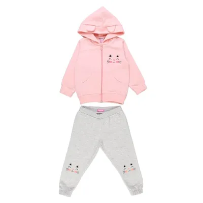 Conjunto Moletom Bebê Din Don Blusão Cat Com Zíper + Calça