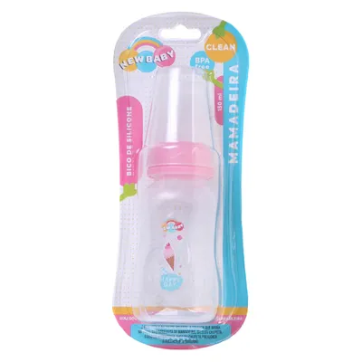 Mamadeira New Baby Clean Silicone Convencional 150ml Mamadeira New Baby Clean Silicone Convencional 150ml