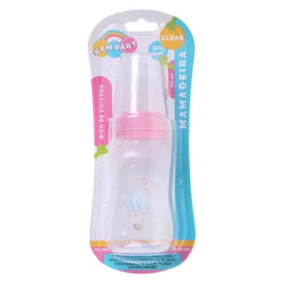 Mamadeira New Baby Clean Silicone Assimétrico 150ml Mamadeira New Baby Clean Silicone Assimétrico 150ml