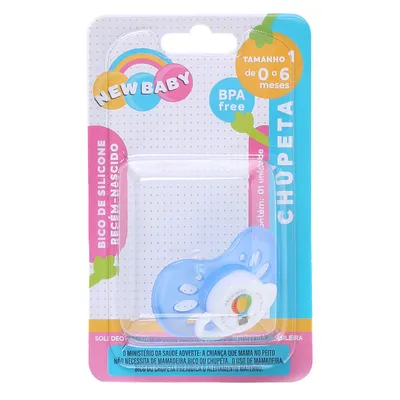 Chupeta New Baby Ventilada Silicone Fase 1