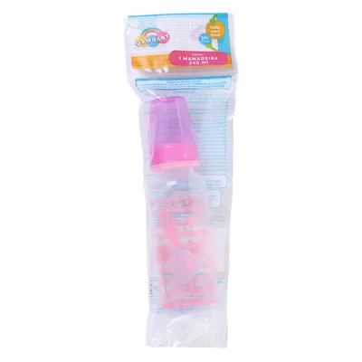 Mamadeira New Baby Plus Bico Pvc Decorada 240ml
