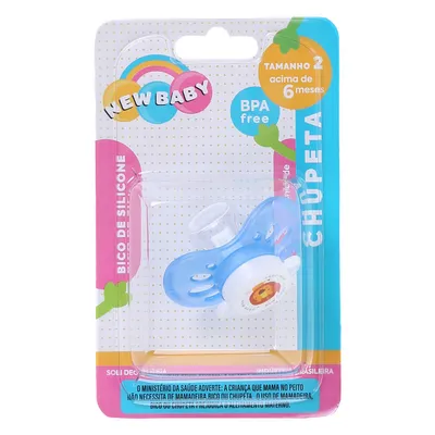 Chupeta New Baby Ventilada Silicone Assimétrico Fase 2