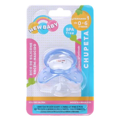 Chupeta New Baby Borboleta Pop Silicone Fase 1