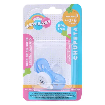 Chupeta New Baby Ventilada Silicone Assimétrico Fase 1