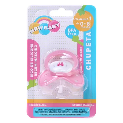 Chupeta New Baby Borboleta Pop Silicone Fase 1 Chupeta New Baby Borboleta Pop Silicone Fase 1