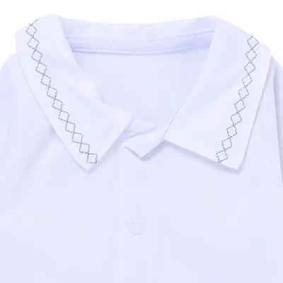 Body Bebê Fofinho Manga Longa Suedine Gola Bordada Body Bebê Fofinho Manga Longa Suedine Gola Bordada