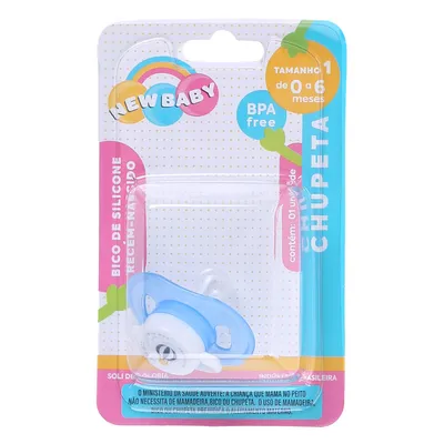 Chupeta New Baby Reta Silicone Fase 1 Chupeta New Baby Reta Silicone Fase 1