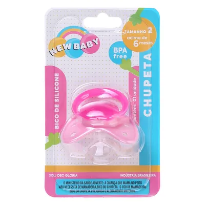 Chupeta New Baby Borboleta Pop Silicone Fase 2