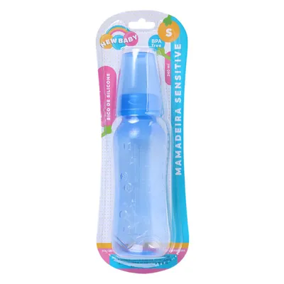 Mamadeira New Baby Sensitive Silicone Assimétrico 240ml Mamadeira New Baby Sensitive Silicone Assimétrico 240ml