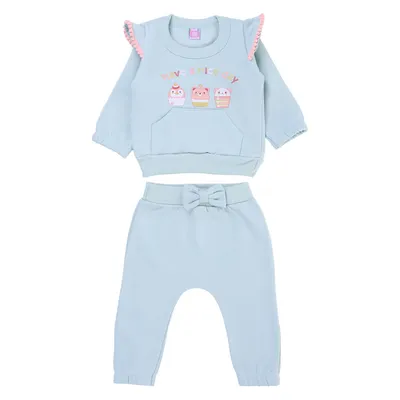 Conjunto Bebê Din Don Moletom Estampa Com Glitter Conjunto Bebê Din Don Moletom Estampa Com Glitter