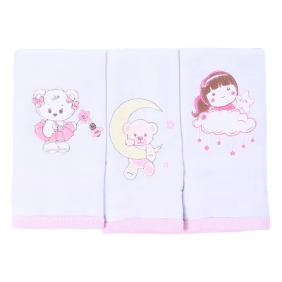 Kit Pano De Boca Incomfral Com Aplicação De Puff - 03 Peças Kit Pano De Boca Incomfral Com Aplicação De Puff - 03 Peças