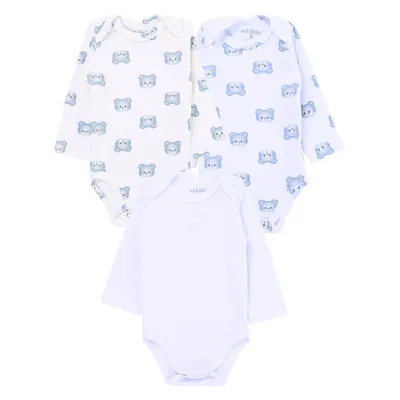 Kit Body Manga Longa Bebê Estilinho Ursinho - 3 Peças Kit Body Manga Longa Bebê Estilinho Ursinho - 3 Peças