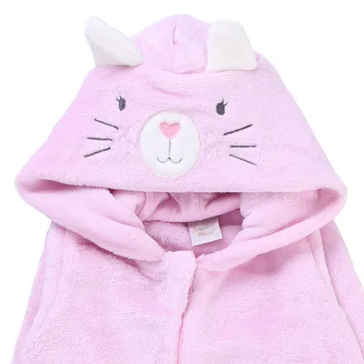 Pijama Macacão Infantil Sonho Meu Pelúcia Fleece Gatinha