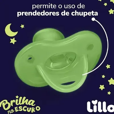 Chupeta Bebê Lillo Calming Soft Night