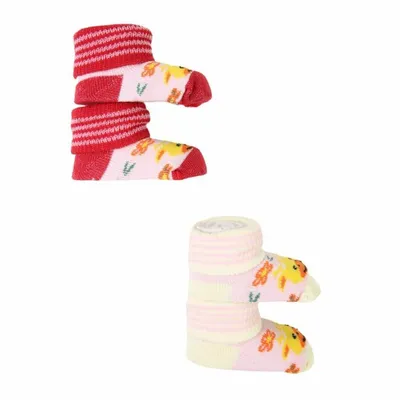 Kit Meia Pantufa Bebê Dallf Girafinha - 02 Pares