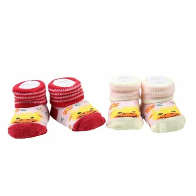 Kit Meia Pantufa Bebê Dallf Girafinha - 02 Pares