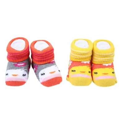 Kit Meia Pantufa Bebê Dallf Passarinho - 02 Pares