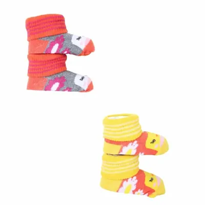 Kit Meia Pantufa Bebê Dallf Passarinho - 02 Pares