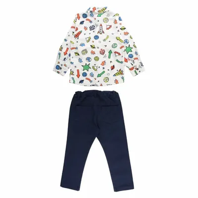 Conjunto Infantil Kookabu Camiseta Estampada + Calça Sarja Conjunto Infantil Kookabu Camiseta Estampada + Calça Sarja