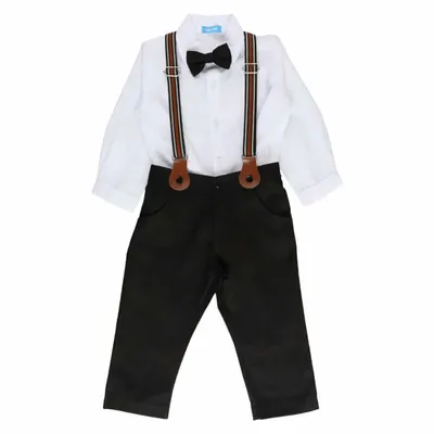 Conjunto Bebê Din Don Camisa Com Gravata E Bolso + Calça Conjunto Bebê Din Don Camisa Com Gravata E Bolso + Calça