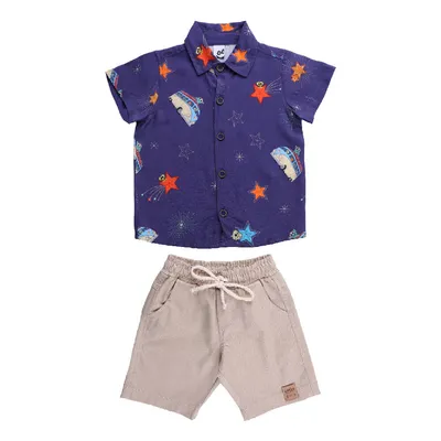 Conjunto Bebê Kookabu Estampa Space