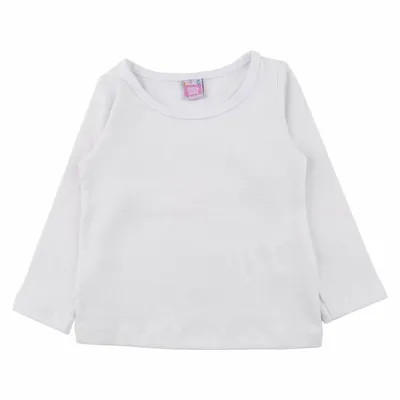 Blusa Bebê Din Don Manga Longa Lisa Blusa Bebê Din Don Manga Longa Lisa