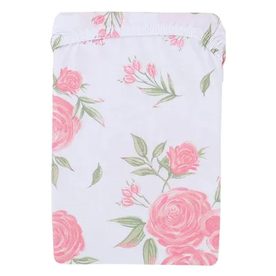 Lençol Para Berço Din Don Premium Com Elástico Estampa Flowers Lençol Para Berço Din Don Premium Com Elástico Estampa Flowers