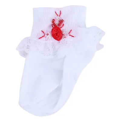 Meia Soquete Everly Bebê Bordada Festa Menina