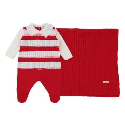 Saída Maternidade Din Don Com 02 Peças Linha Listrada Com Gola