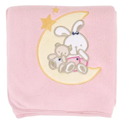 Manta Lepper Fleece Mini Com Bordado 82x82 Rosa Manta Lepper Fleece Mini Com Bordado 82x82 Rosa
