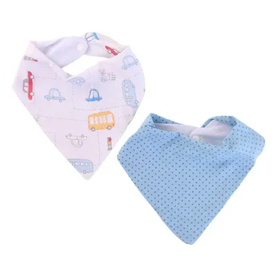 Kit Babador Bandana Papi Malhas Estampa Carros - 02 Peças