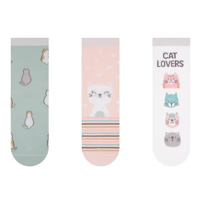 Kit Meia Soquete Selene Estampada - 03 Peças