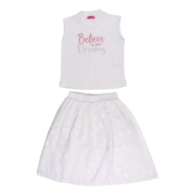 Conjunto Infantil Kookabu Blusa Estampada + Shorts Tule