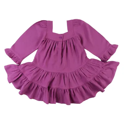 Vestido Bebê Din Don Liso Em Viscose Vestido Bebê Din Don Liso Em Viscose
