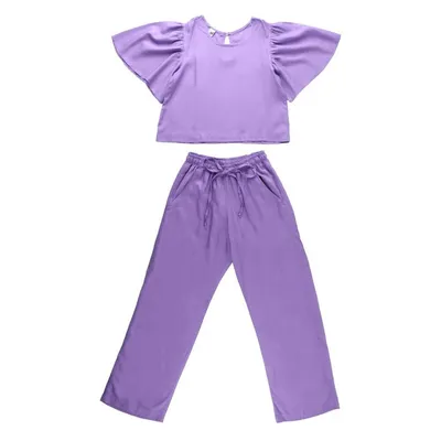 Conjunto Infantil Kookabu Blusa Lisa + Calça Pantalona
