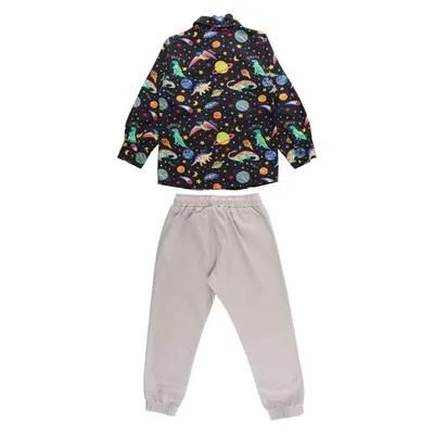 Conjunto Infantil Kookabu Camiseta Estampado + Calça Sarja